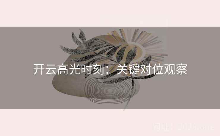 开云高光时刻：关键对位观察